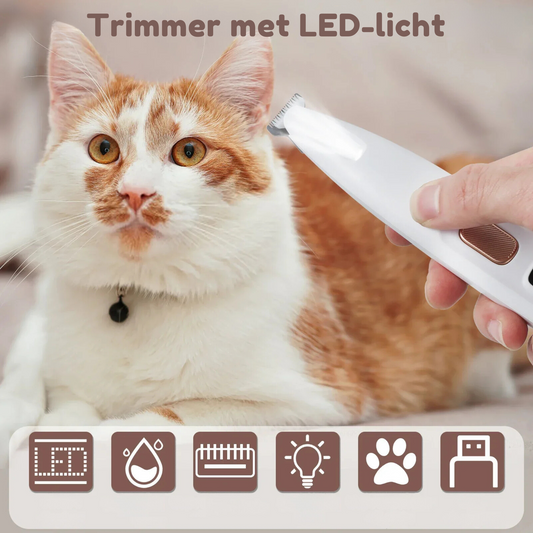 Hondenpoottrimmer met LED-licht | Maak trimmen pijnloos